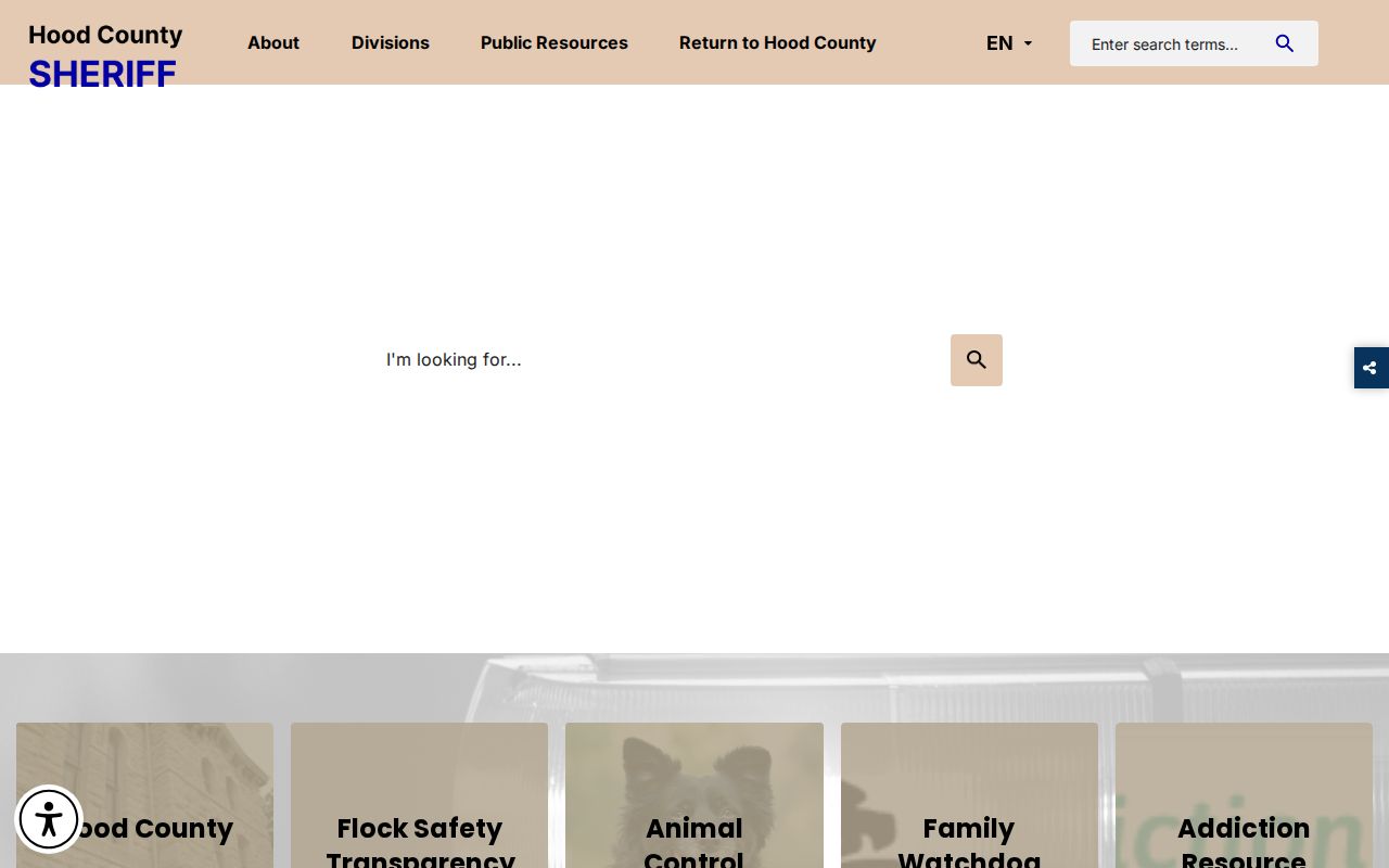 Hood County arrest lookup through the official Sheriff site